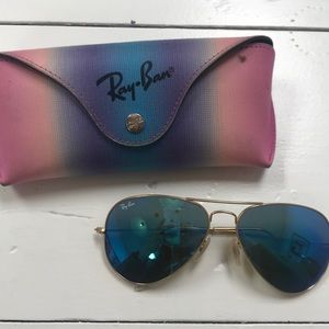 Ray Ban Aviator flash lenses-blue